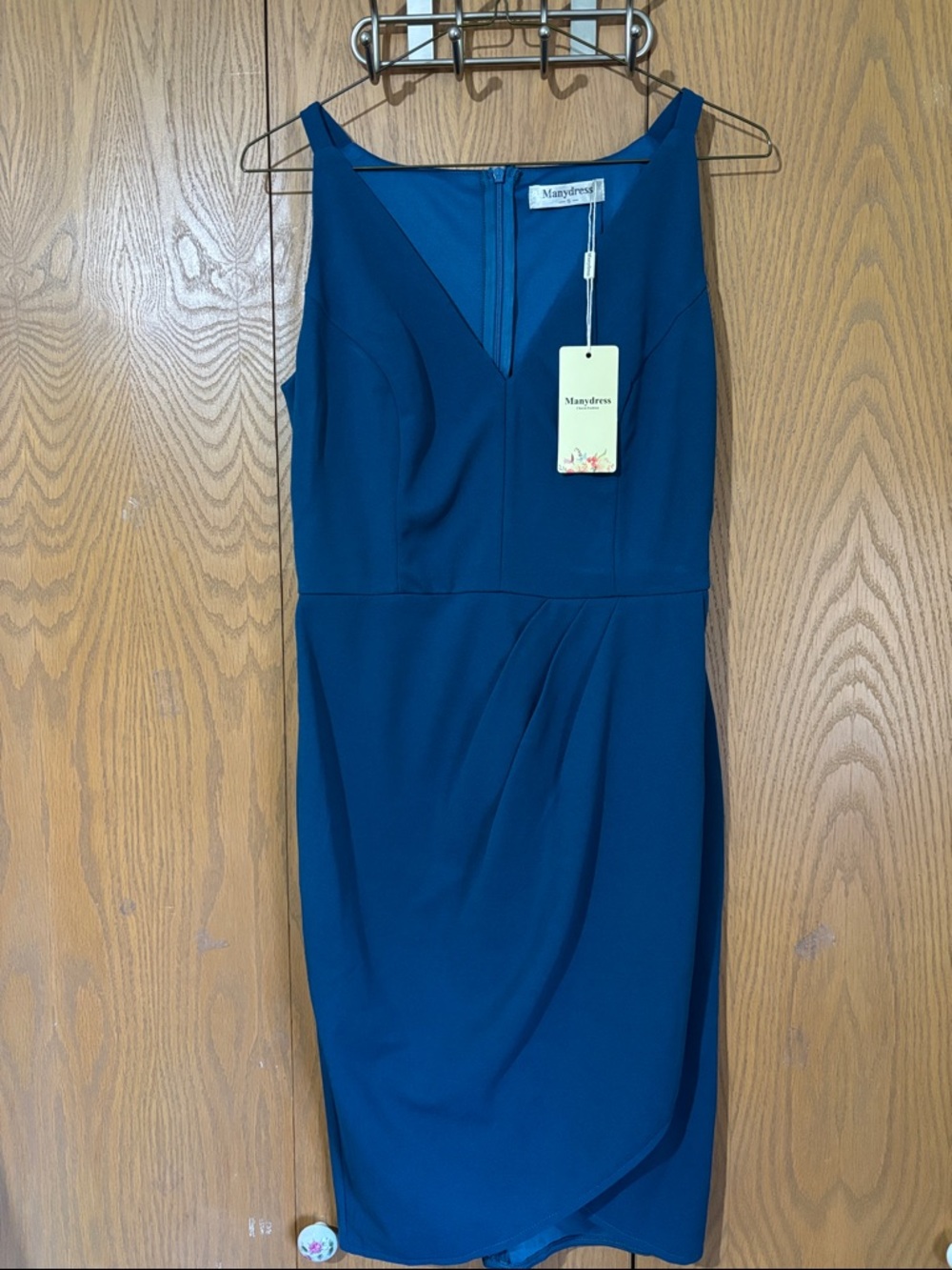 Manydress size S sleeveless teal NWT cocktail dress